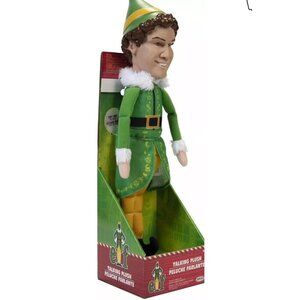 BUDDY THE ELF Talking Plush Doll Figure 14" Pull String 15 Phrases From Movie